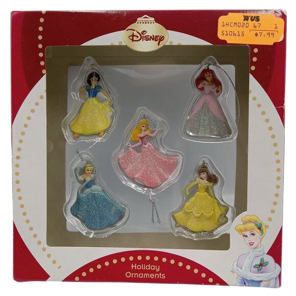 Disney Princess Christmas Ornaments Belle, Snow White, Cinderella, Ariel, Aurora - Picture 3 of 12